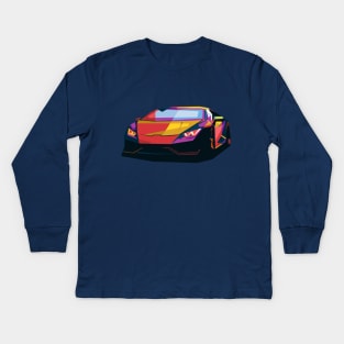 Lamborghini colorful Kids Long Sleeve T-Shirt